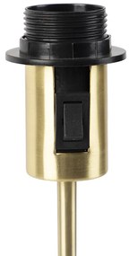 Lampada da tavolo oro/ottone con paralume nero con oro 32 cm - Parte