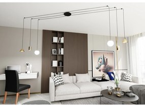 Sospensione Moderna Decentrata Frigg 6 Luci Oro