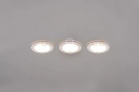 Faretto argus led 3 faretti rotondi bordo bianco 653610331