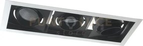 Incasso led apollo nero 30w 3000lm 4000k orientabile 31,9x12x7,7cm