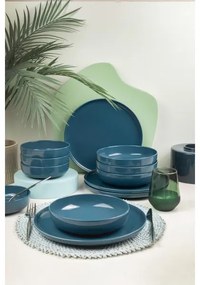 Set da tavola 12 pezzi blu/porcellana