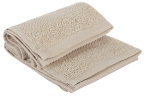 Set 2 lavette asciugamani cotone tortora 30x30 cm Basik