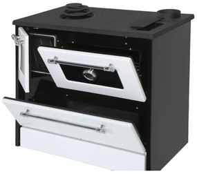 Cucina A Legna Stufa 9 Kw Bianca Beatrice Glass L87xP51xH79 Ecodesign 4 Stelle