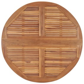 Set da pranzo pieghevole per esterni 5pz legno massello di teak