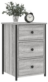 Comodino grigio sonoma 40x36x60 cm in legno multistrato