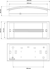 Lampada Emergenza LED da incasso o da muro Autonomia 3h S.A. o S.E. Colore Bianco Freddo 6.000K