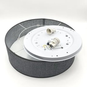 Plafoniera da soffitto SIRJA 2xE27/15W/230V Ø 45 cm grigia