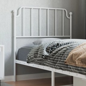 Testiera İn Metallo Bianco 90 Cm /