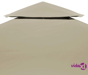 vidaXL Telo di Ricambio per Gazebo 310g/m² Beige 3x4m
