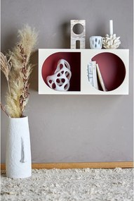 Libreria da parete rossa e bianca 30x60 cm Graphia – Bloomingville