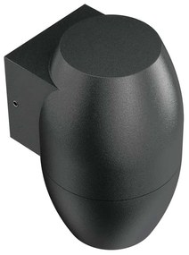 Applique Ovale Monodirezionale IP65 GU10 per esterni - Nera