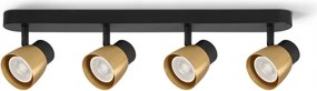Brilagi - Faretto NUGGET 4xGU10/30W/230V nero/oro