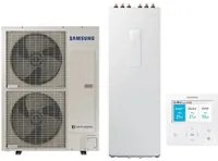 Pompa di Calore Aria-Acqua Splittata ClimateHub Samsung AE120RXYDEG/EU + Bollitore AE260RNWMEG/EU di 260 litri con Comando Incluso