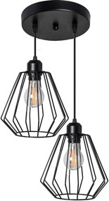 Lampada Da Soffitto Pensile Doppia Metallico Loft 392196