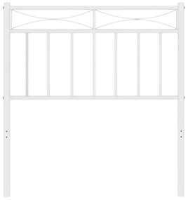 Testiera in metallo bianco 80 cm