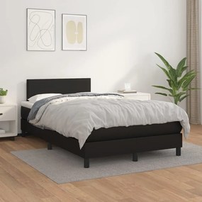 Giroletto A Molle Con Materasso Nero 120x200 Cm İn Similpelle /