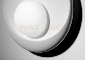 Pitane parete/soffitto con vetro 1 luce in gesso nianco attacco gx5...