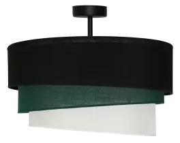 Duolla - Lampadario a plafone TRIO 1xE27/15W/230V diametro 45 cm nero/verde/bianco