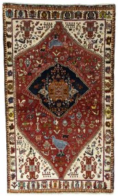 Gabbeh Tappeto 190 x 110 Rosso (Iran) Annodato A Mano