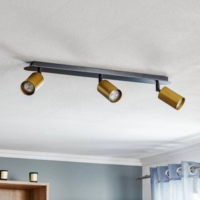 EMIBIG LIGHTING Spot da soffitto Zen 3 con 3 spot, nero-oro