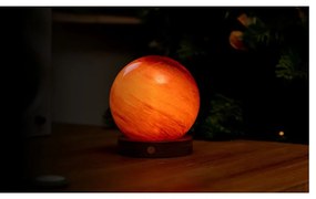 Decorazione luminosa marrone scuro con ricarica USB ø 12 cm Sand Storm – Gingko