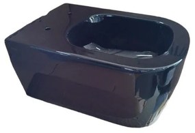 Vaso WC sospeso OLYMPIA CERAMICA tutto evo nero lucido, sedile escluso P 53 x L 36 x H 42 cm