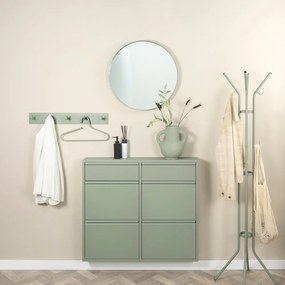 Scarpiera in metallo grigio-verde Billy - Spinder Design