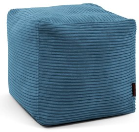 Puof a sacco blu con rivestimento in velluto a coste Up! MooG – SLOWDOWN