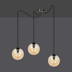 Lampadario a sospensione GIGI 3 BLACK MIODOWY