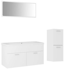 Set mobili da bagno bianco in truciolato