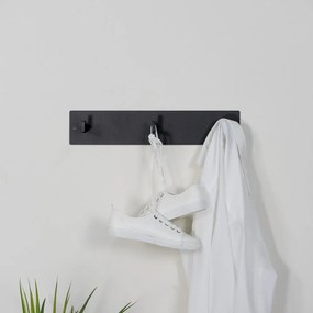 Attaccapanni da parete nero in metallo 50 cm Leatherman – Spinder Design