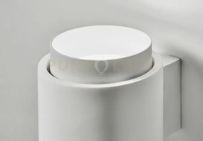 Syme applique da parete 2 luci attacco gx53 tonda bianco in gesso e...