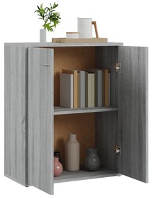 Credenza grigio sonoma 60x30x75 cm in legno multistrato