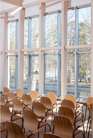 Sedie da pranzo in set marrone cognac/di colore naturale con effetto rovere con braccioli/impilabili 2 pz Book – Gazzda