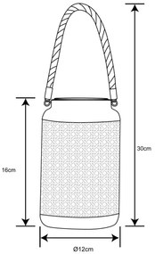 Globo 33668 - Lampada LED solare SOLAR LED/0,06W/3V 3000K IP44 bambù