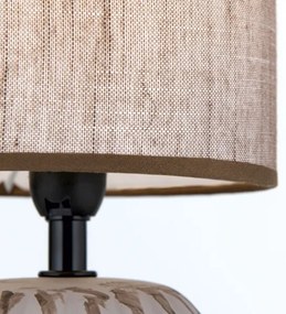 Orion LA 4-1224/1 - Lampada da tavolo PINIA 1xE14/25W/230V ceramiche beige/grigio