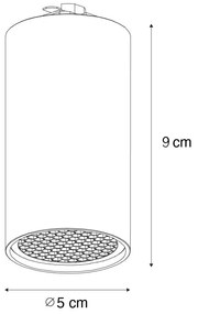 Faretto moderno bronzo scuro per sistema a binario monofase GU10 35mm - Iconic Ruby Honey