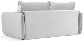 Divano letto in velluto grigio chiaro 214 cm Vienna - Cosmopolitan Design