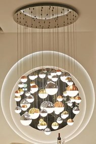 Lampada a sospensione atomo, 55 luci, colori misti, led 288w, 24480...