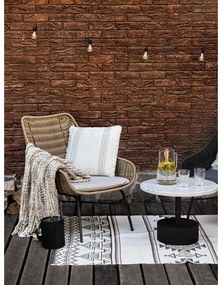 Tappeto da esterno bifacciale beige e marrone in plastica riciclata , 90 x 150 cm Afra - Green Decore