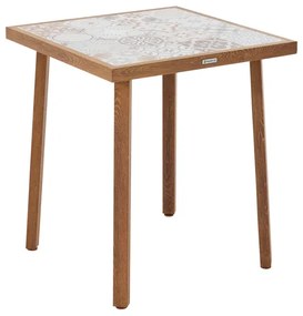 Tavolo da pranzo per giardino Gaia NATERIAL in alluminio con piano in ceramica multicolore per 4 persone 65.5x65.5cm