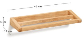Kave Home - Portasciugamani Kenta in legno massiccio di teak 40 x 5 cm