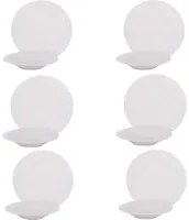 Servizio 12 pezzi tavola porcellana Seraphine bianco