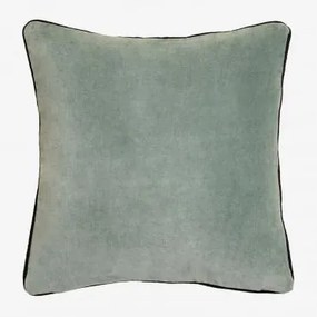 Cuscino quadrato in velluto (40x40 cm) Zarbel Blu Cristallo - Sklum