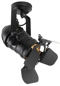 Faretto da studio industriale nero orientabile e inclinabile - Movie