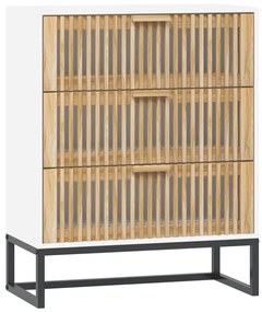 Credenza bianca 60x30x75 cm in legno multistrato