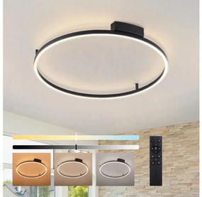 Brilagi - Lampada a LED dimmerabile PORTOFINO LED/60W/230V Ø 80 cm nera + telecomando