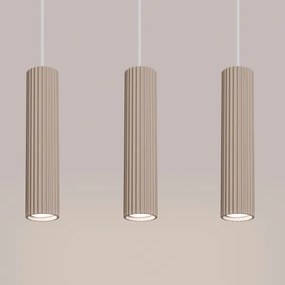 Brilagi - Lampadario a sospensione con filo CRESTO 3xGU10/10W/230V taupe