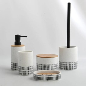 Organizer da bagno bianco in poliresina per dischetti di cotone Yuma – Spirella