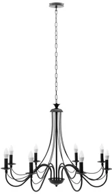 LAMPADA DA SOFFITTO PENSILE RUSTICA APP648-8CP NERA